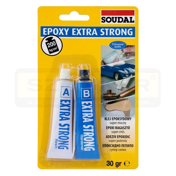 RAGASZTÓ EPOXY EXTRA STRONG 2*15ML 200kg/cm2 SOUDAL 124850