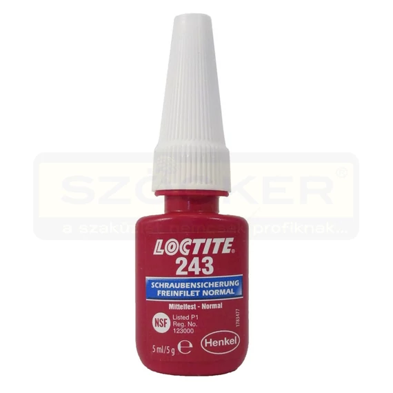 CSAVAR RÖGZÍTŐ 5ML KÖZEPES SZILÁRDSÁGÚ 250FOK HEV LOCTITE 243/5