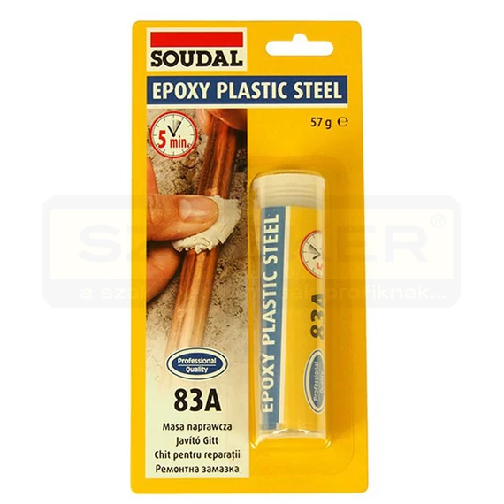 RAGASZTÓ EPOXY GYURMA 57GR 5P 83A - FÁRA,FÉMRA,KŐRE,ÜVEGRE SOUDAL 124851