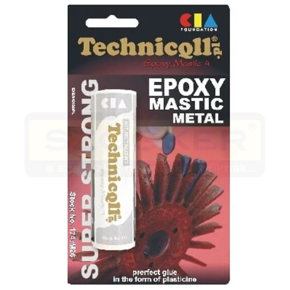 RAGASZTÓ EPOXY  GYURMA 40GR ACÉL ERŐSSÉG,120 FOKIG HŐÁLLÓ TECHNICOLL E-174