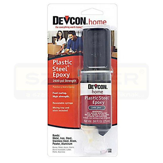 RAGASZTÓ EPOXY 25ML 60 PERC FÉMEK RAGASZTÁSÁRA - 2KOMP. DEVCON S-6 62345