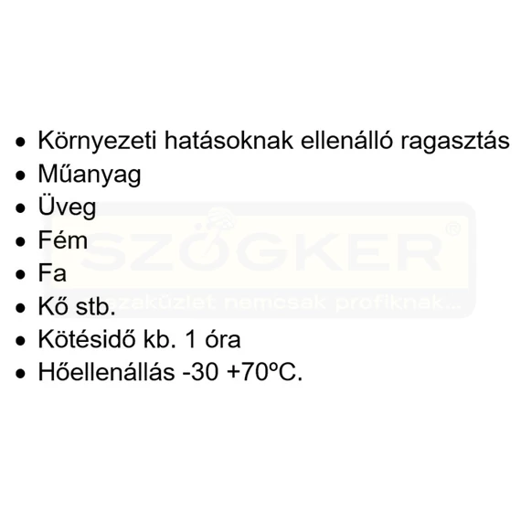RAGASZTÓ EPOXY 2*15GR. UNIVERZÁLIS TECHNICOOL  E-198 / 7710