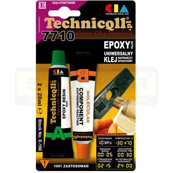 RAGASZTÓ EPOXY 2*15GR. UNIVERZÁLIS TECHNICOOL  E-198 / 7710