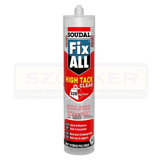 RAGASZTÓ 290ML FIX-ALL HIGH TACK CLEAR SOUDAL 131747
