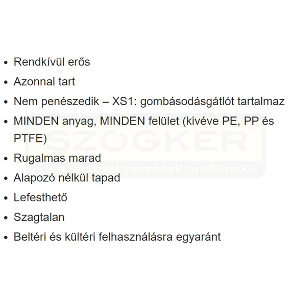 RAGASZTÓ ÉPÍTÉSI 290ML FIX-ALL HIGH TACK FEHÉR SOUDAL 119381