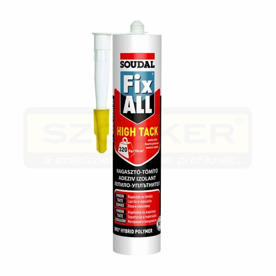 RAGASZTÓ ÉPÍTÉSI 290ML FIX-ALL HIGH TACK FEHÉR SOUDAL 119381