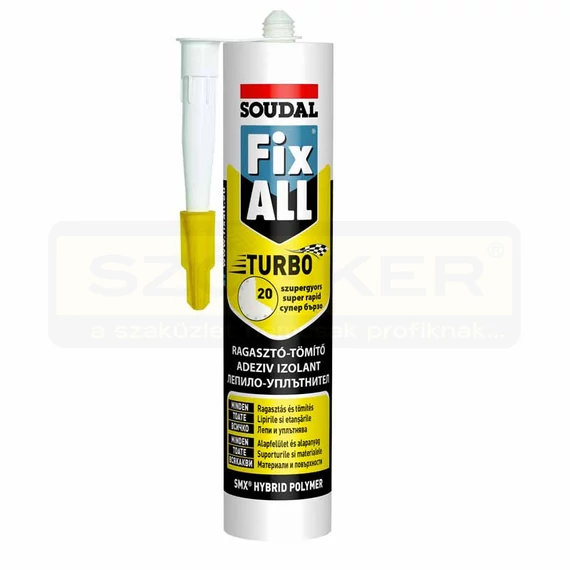 RAGASZTÓ-TÖMÍTŐ 290ML FIX-ALL TURBO FEHÉR GYORSKÖTÉS SOUDAL 126857