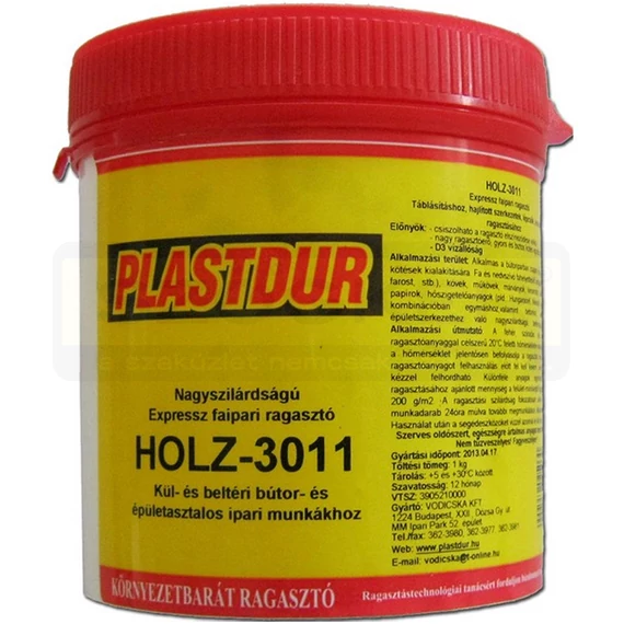 FARAGASZTÓ NAGYSZILÁRDSÁGÚ 1KG-OS EXPRESSZ-D3 VÍZÁLLÓ PLASTDUR HOLZ-3011