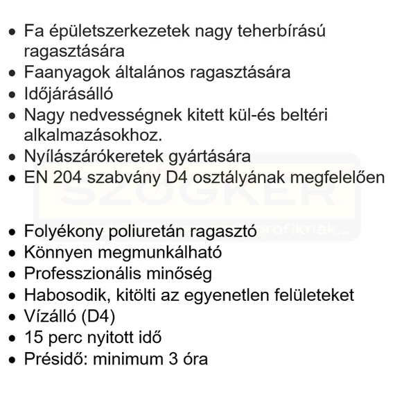 FARAGASZTÓ VÍZÁLLÓ 66A - 750gramm PU D4 SOUDAL 124662