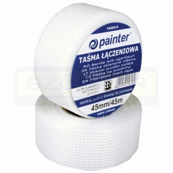 GIPSZKARTONHOZ FUGASZALAG ÜVEGSZÁL 45M*45mm RÁCSOS PAINTER TAS0616