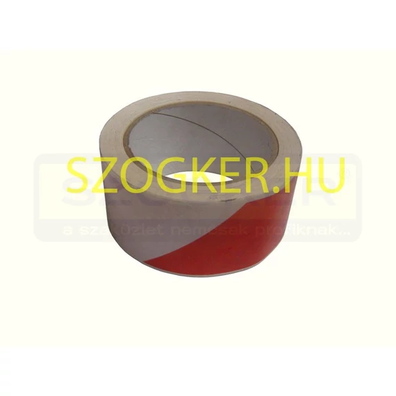 JELÖLŐSZALAG PIROS-FEHÉR 66M 50mm SZÉLES ÖNTAPADÓS COVERGUARD 70030
