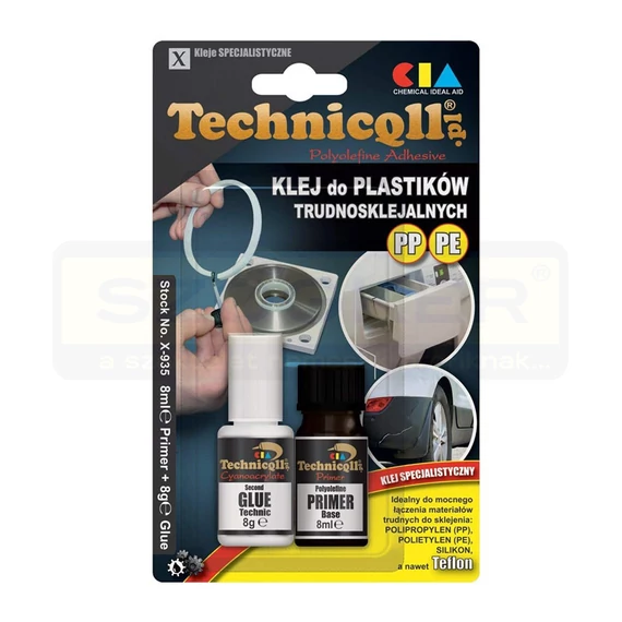RAGASZTÓ ALAPOZÓVAL 2*8ML PE,PP,TEFLON,SZILIKON,FÉM,ÜVEG TECHNICOLL X-935