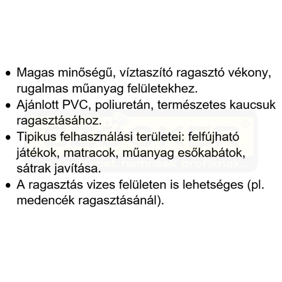 RAGASZTÓ MŰANYAGHOZ  20ML LÁGY MŰANYAG.PVC-HEZ TECHNICOLL R-334
