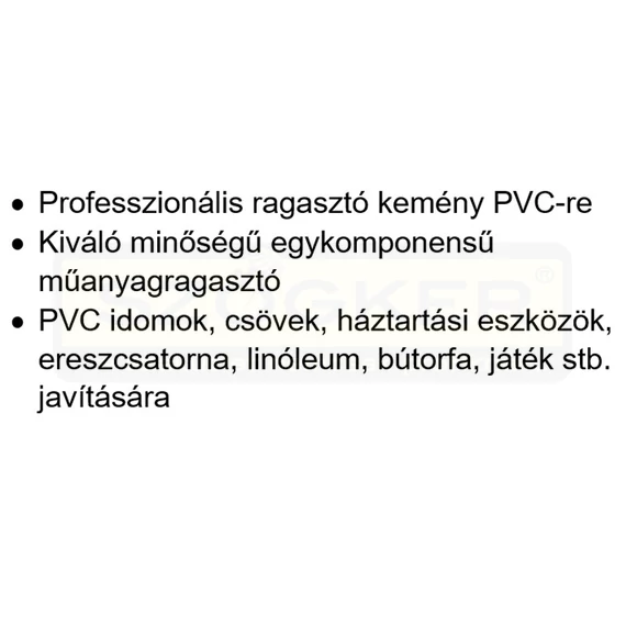 RAGASZTÓ MŰANYAGHOZ  60GR. KEMÉNY MŰANYAG PCV IDOM RAG. CHEMISTIK