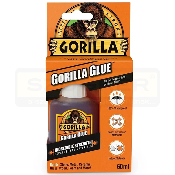 100% VÍZÁLLÓ RAGASZTÓ 60ML POLIURETÁN ALAPÚ GORILLA 1044201
