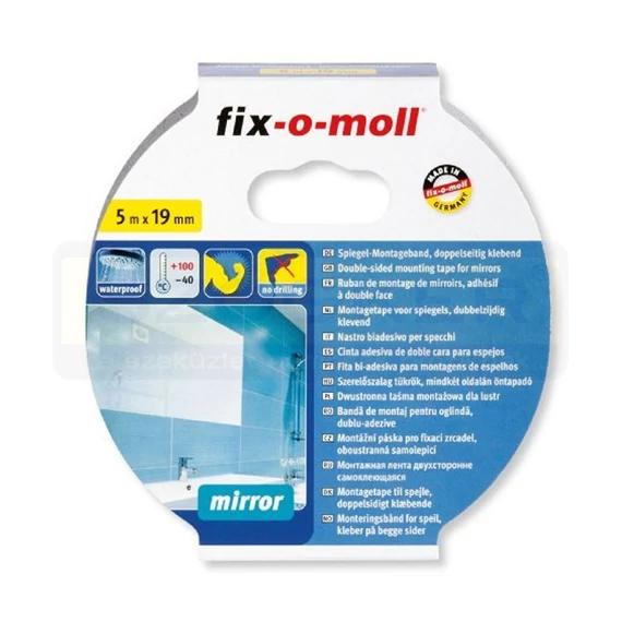 FIX-O-MOLL 3563056 KÉTOLDALAS RAGASZTÓSZALAG 5M*19mm TÜKÖRHÖZ, SZIVACSOS