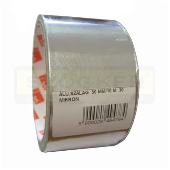 RAGASZTÓSZALAG ALU ERŐSÍTETT 10M*50mm 100%ALU, 100FOKIG IMPORT