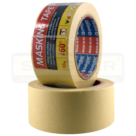 KITAKARÓ SZALAG 19mm*50M KREPP SÁRGA FESTŐSZALAG PAINTER TAS0590