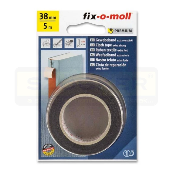FIX-O-MOLL 3563321 RAGASZTÓSZ. LENV.FELIRATOZHATÓ 5M*38mm FEKETE EXTRA ERŐS