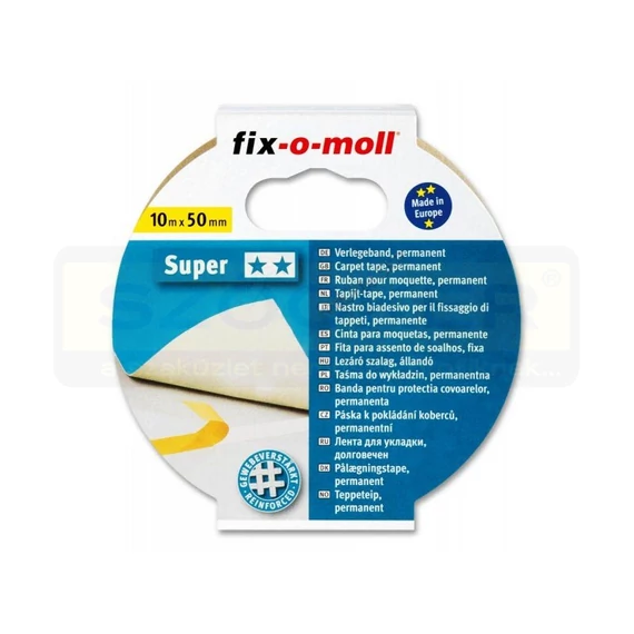 FIX-O-MOLL 3563189 KÉTOLDALAS RAGASZTÓSZALAG 10M*50mm EXTRA-SZUPER LEZÁR.