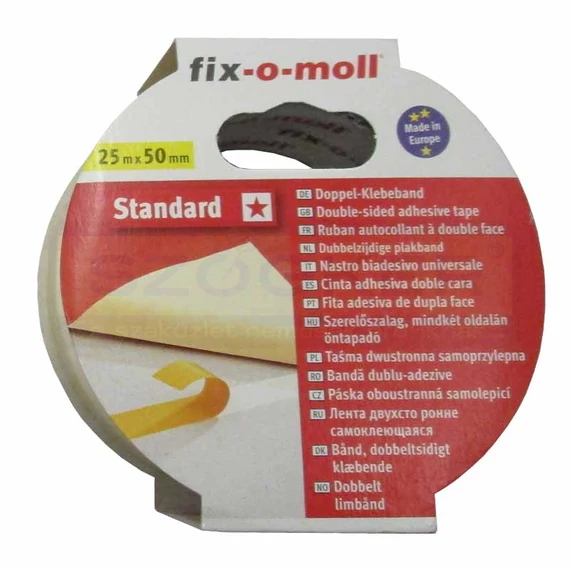 FIX-O-MOLL 3563197 KÉTOLDALAS RAGASZTÓSZALAG 25M*50mm STANDARD SZERELÉSHEZ