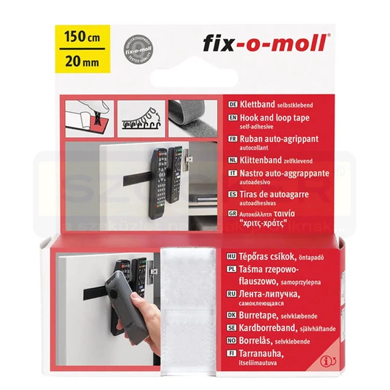 FIX-O-MOLL 3563002 TÉPŐZÁRAS SZALAG ÖNTAPADÓS 1500mm*20mm FEHÉR