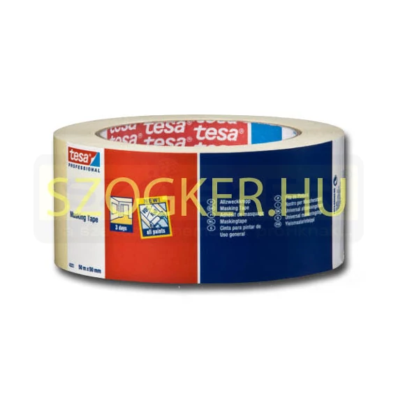 TESA SZALAG 4323-91 KITAKARÓ SZALAG 50mm*50M KREPP SÁRGA FESTŐSZALAG