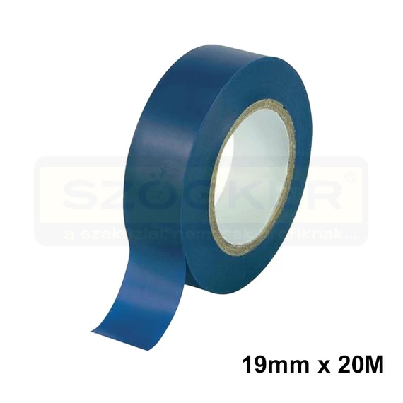 SZIGETELŐSZALAG 19mm/20FM KÉK PVC ATC Z40020