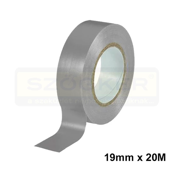 SZIGETELŐSZALAG 19mm/20FM SZÜRKE PVC ATC Z70020
