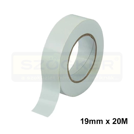 SZIGETELŐSZALAG 19mm/20FM FEHÉR PVC ATC Z20020
