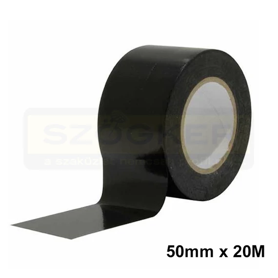 SZIGETELŐSZALAG 50mm/20FM FEKETE PVC ATC Z02050