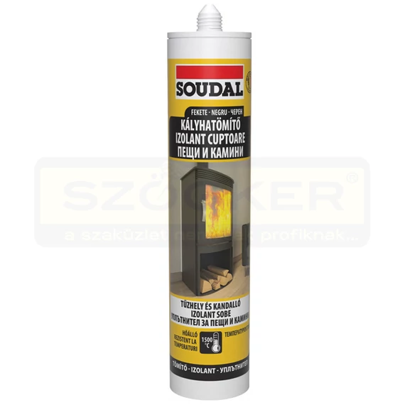 KÁLYHATÖMÍTŐ 1500°C-IG HŐÁLLÓ FEKETE 280ML SOUDAL 106649