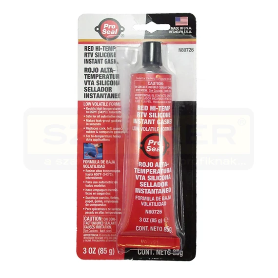 TÖMÍTŐ HŐÁLLÓ 310°C-IG PIROS 85GRAMM PRO SEAL 80726