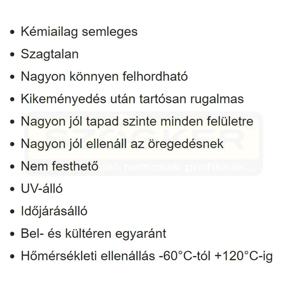 TÖMÍTŐ NEUTRÁLIS FEHÉR 280ML ECETSAV NÉLKÜL OXIMOS SOUDAL 103246