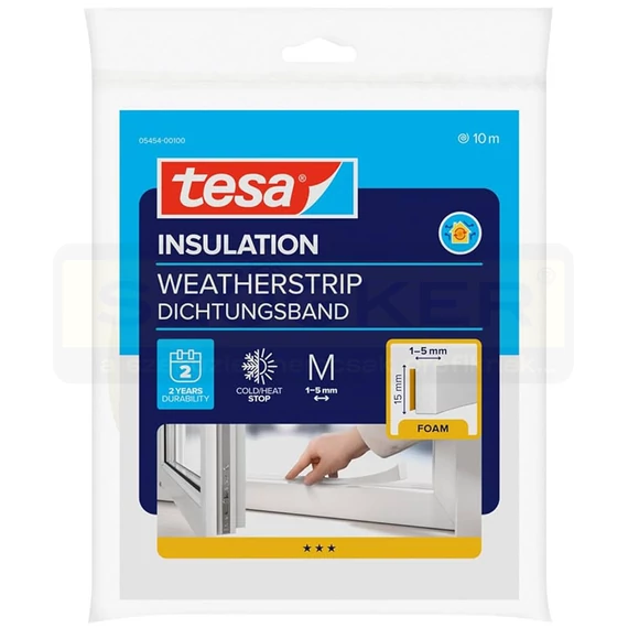 TESA SZALAG 05454 ABLAKSZIGETELŐ PURFIX 15*5mm 10M/CS. ÖNTAPADÓ SZIVACS