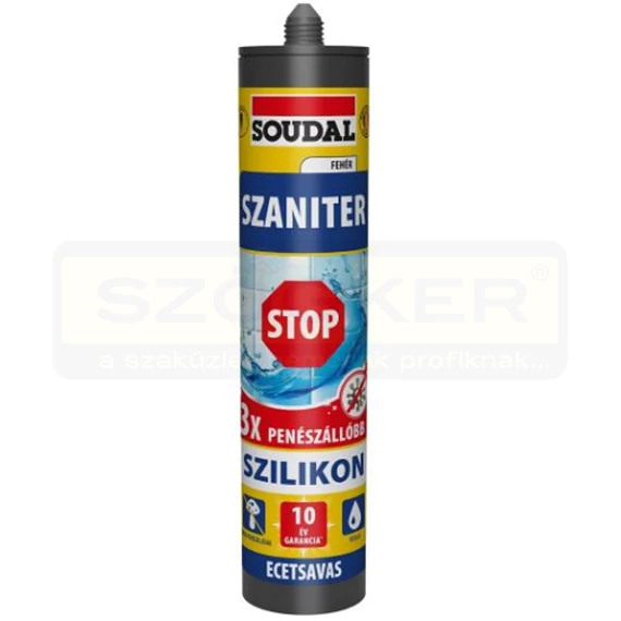 TÖMÍTŐ SZANITER FEHÉR 280ML GOMBÁSODÁS GÁTLÓVAL SOUDAL 172580