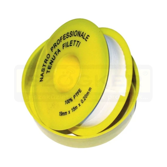 TEFLONSZALAG GÁZHOZ 19mm*0.2 SÁRGA 15M/TEK 100% PTFE DURA