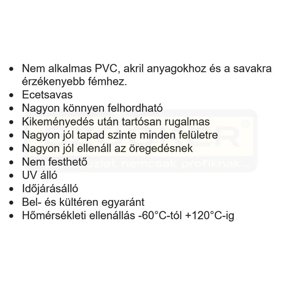 TÖMÍTŐ UNIVERZÁLIS FEHÉR ECETSAVAS:280ML SOUDAL 153512