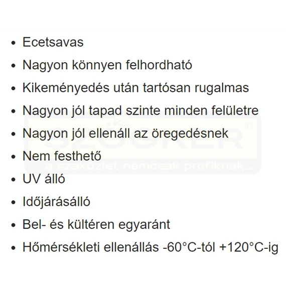 TÖMÍTŐ UNIVERZÁLIS SZÍNTELEN ECETSAVAS 280ml SOUDAL 154564