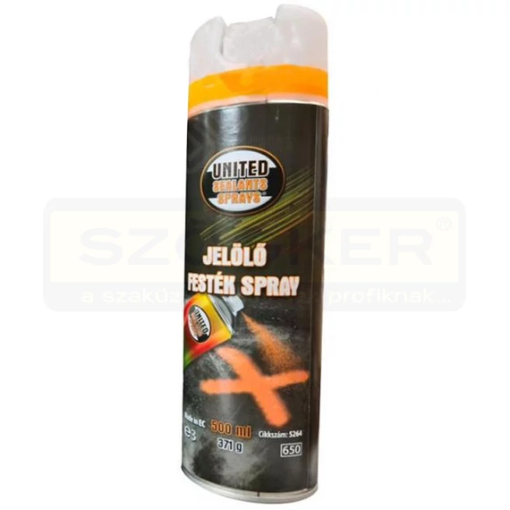 JELÖLŐ SPRAY 500ML NARANCSSÁRGA UNITED 5264