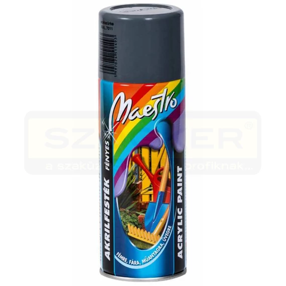 ACÉLSZÜRKE AKRIL FESTÉK SPRAY 400ML RAL 7011 MAESTRO 091989