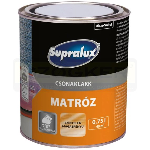 CSÓNAKLAKK SZÍNTELEN 0.75L MATRÓZ MAGASFÉNYŰ SUPRALUX AK1651