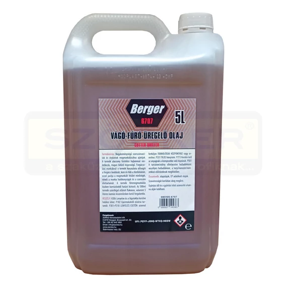 VÁGÓ-FÚRÓ ÜREGELŐ OLAJ 5L KANNÁS NEM HÍGÍTHATÓ BERGER 080105-6707