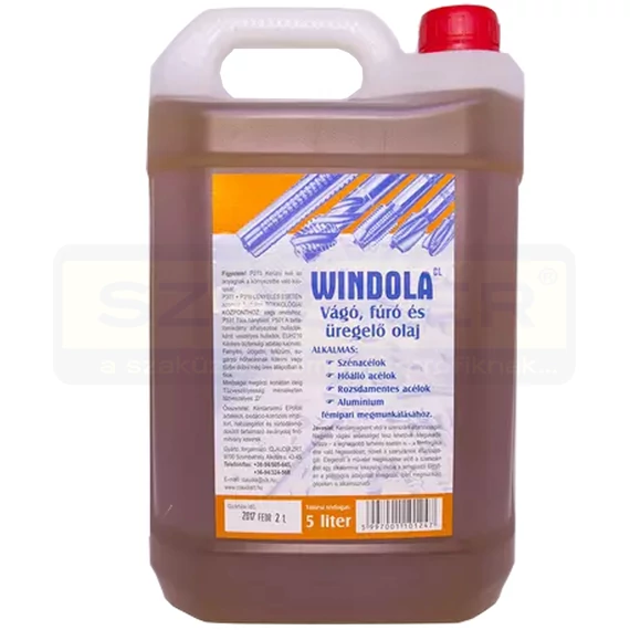 VÁGÓ-FÚRÓ ÜREGELŐ OLAJ 5L KANNÁS NEM HÍGÍTHATÓ WINDOLA