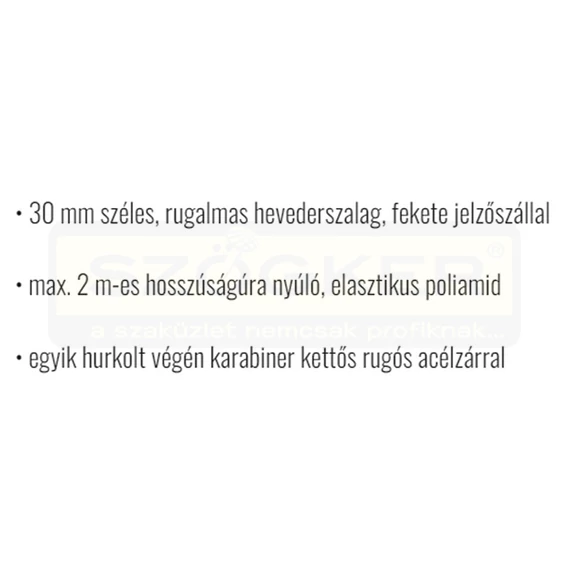 HEVEDERSZALAG KARABÍNERREL 2m EN 354 CADO RUGALMAS COVERGUARD ALE-2