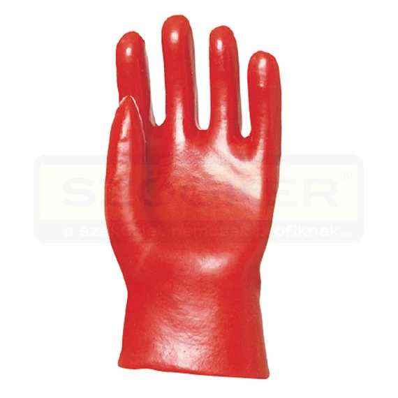 VÉDŐKESZTYŰ PVC PIROS 10 MÁRTOTT 27cm COVERGUARD 3520