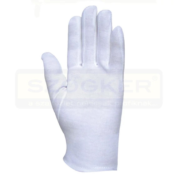 VÉDŐKESZTYŰ PAMUT FEHÉR 07 BOY CSUKLÓGUMIS COVERGUARD 4147