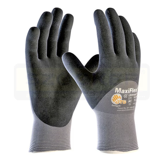 VÉDŐKESZTYŰ SZÜRKE-FEKETE 08 MAXIFLEX ULTIMATE 42-874 ATG VO-A3112/8