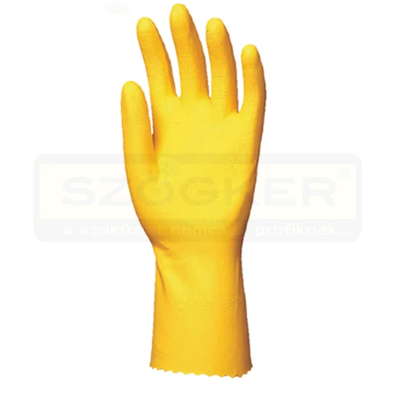 VÉDŐKESZTYŰ GUMI SÁRGA S HTG BOLYHOS BELSŐ, 30cm/0,5mm COVERGUARD 5027