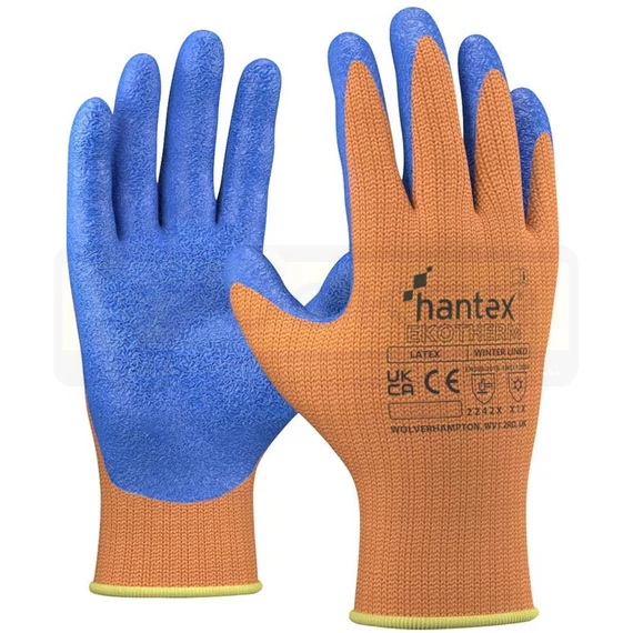 VÉDŐKESZTYŰ TÉLI MÁRTOTT 10 NARANCS-KÉK HTX-EKOTHERM/OR/10